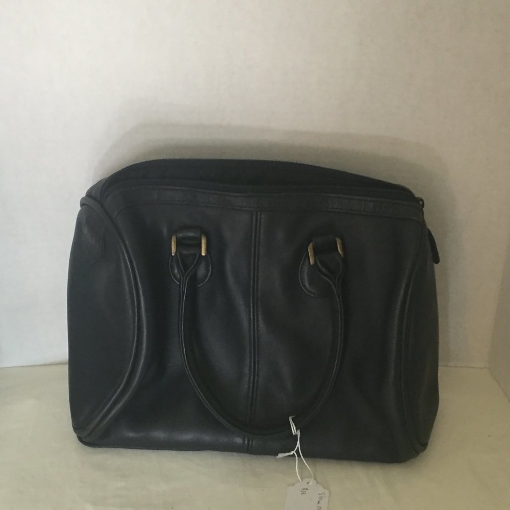 #416 Stone Mountain blue leather handbag